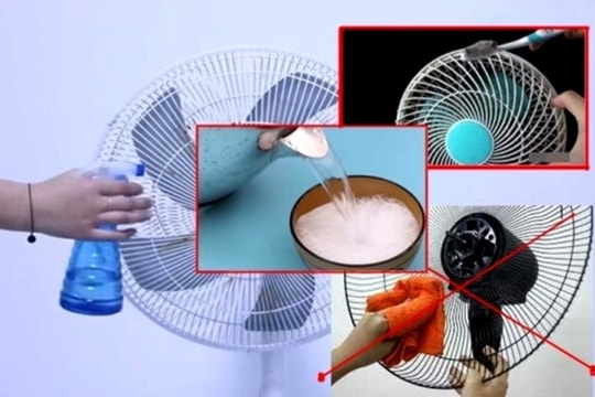 Mẹo làm sạch quạt không cần tháo khung, không cần rửa