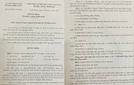 1 chủ cơ sở sản xuất bánh đa ở Ninh Giang bị phạt 11 triệu đồng