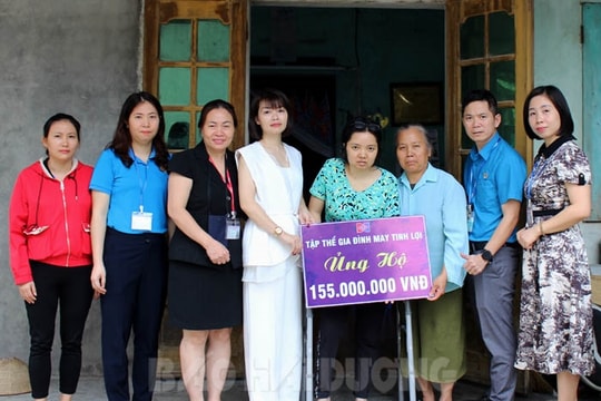 Công đoàn Công ty May Tinh Lợi hỗ trợ hơn 300 triệu đồng cho 2 đoàn viên mắc bệnh nặng
