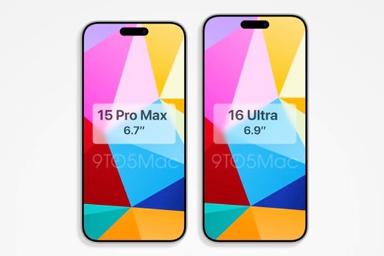 iPhone 16 Pro Max sẽ tăng kích thước màn hình