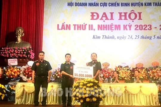 Hội viên doanh nhân cựu chiến binh Kim Thành ủng hộ trên 23 tỷ đồng xây dựng nông thôn mới