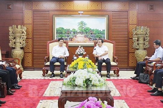 [Audio] Đồng chí Bí thư Tỉnh ủy Trần Đức Thắng tiếp đoàn công tác của Ban Cơ yếu Chính phủ