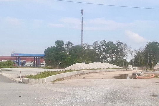 Đường vành đai phía đông bắc thị trấn Thanh Miện dang dở do vướng mặt bằng