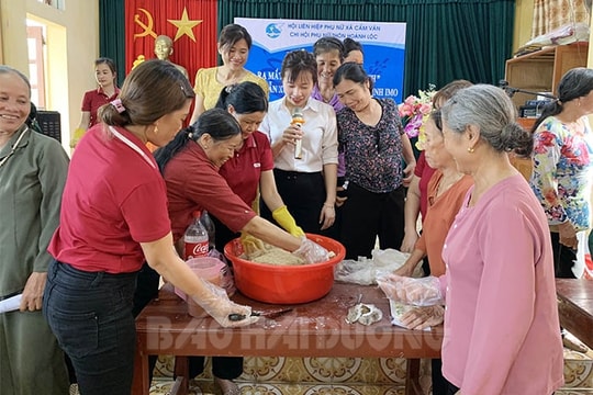 Phụ nữ Hải Dương thực hiện nhiều công trình, mô hình xây dựng nông thôn mới