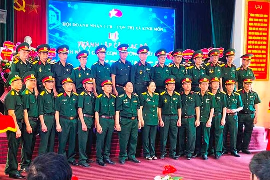 Kinh Môn ra mắt 4 câu lạc bộ doanh nhân cựu chiến binh, cựu quân nhân