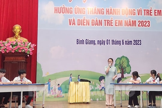 Bình Giang tổ chức "Diễn đàn trẻ em"