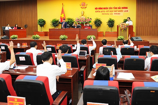 Kỳ họp thứ 15 HĐND tỉnh Hải Dương quyết nghị nhiều nội dung quan trọng