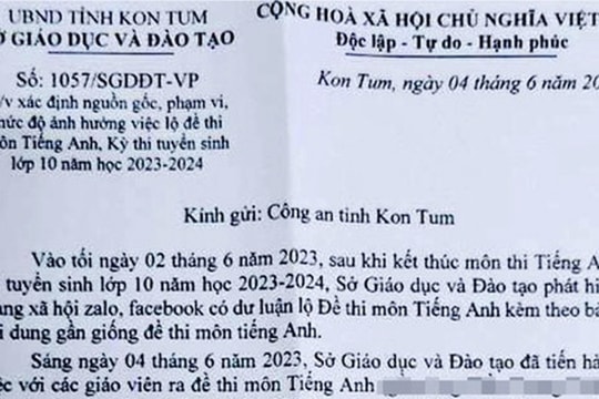 Lộ đề thi tiếng Anh lớp 10
