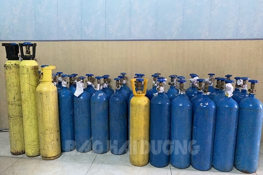 Kinh doanh trái phép bình chứa “khí cười”, một phụ nữ ở Gia Lộc bị phạt 34,5 triệu đồng