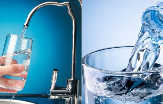 Nên dùng nước qua máy lọc hay nước đóng chai?