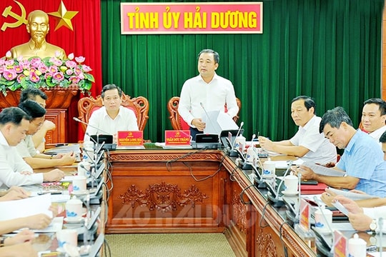 Đoàn công tác của Đảng ủy Khối doanh nghiệp Trung ương làm việc tại Hải Dương