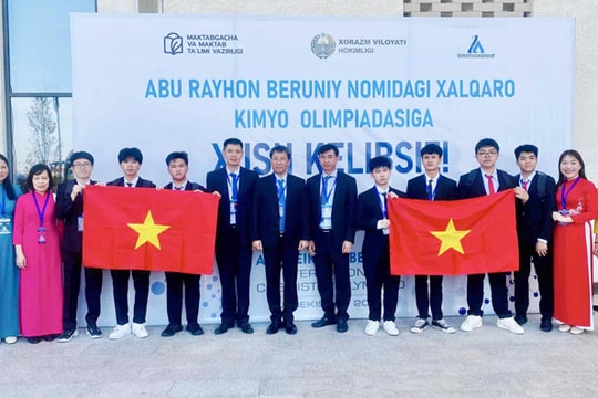 Việt Nam giành 4 Huy chương vàng Olympic Hóa học quốc tế, xếp thứ nhất toàn đoàn