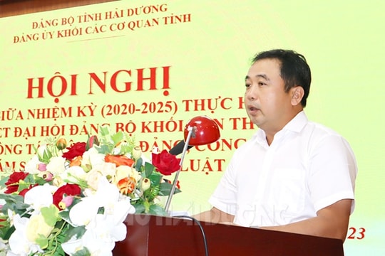 [Audio] Đảng ủy Khối các cơ quan tỉnh Hải Dương cần tăng cường công tác kiểm tra, giám sát và thi hành kỷ luật Đảng