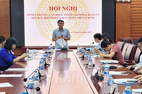 Hải Dương vận động lao động quê Chí Linh cư trú bất hợp pháp tại Hàn Quốc về nước