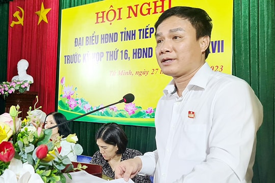 [Audio] Chủ tịch UBND tỉnh Triệu Thế Hùng tiếp xúc cử tri phường Tứ Minh