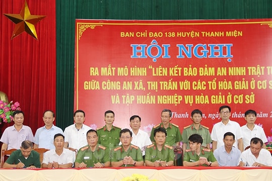 Thanh Miện ra mắt mô hình liên kết giữa lực lượng công an cấp xã và tổ hoà giải cơ sở