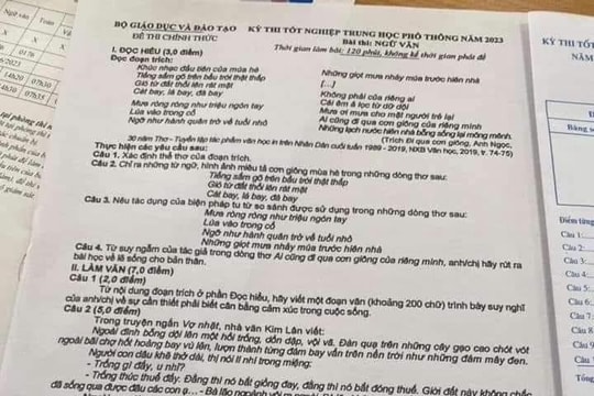 Nghi vấn lộ đề thi văn, Bộ Giáo dục và Đào tạo nói gì? 