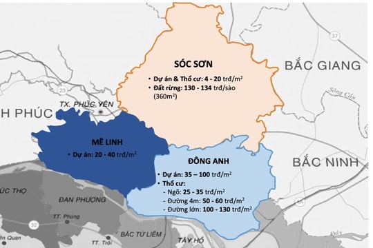Hai thành phố mới của Hà Nội rộng 884km2 với 4,45 triệu người