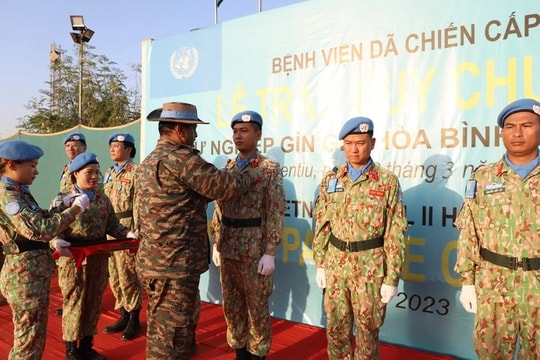 Đoàn quân y "mũ nồi xanh" Việt Nam ở Nam Sudan hoàn thành nhiệm vụ trở về