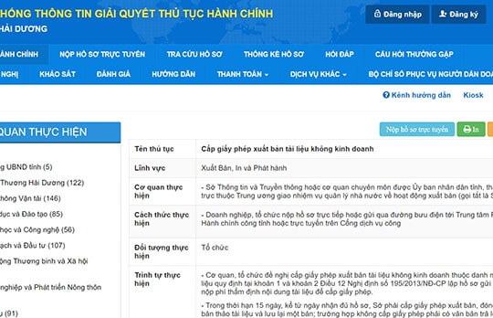 Sửa đổi, bổ sung 2 thủ tục hành chính thuộc thẩm quyền giải quyết của Sở Thông tin và Truyền thông