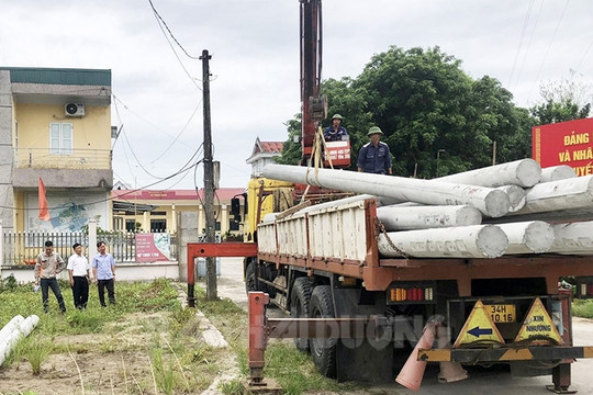 Thanh Miện hỗ trợ 400 triệu đồng để di chuyển cột điện