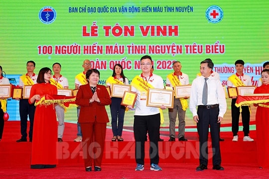 Chánh Văn phòng Hội Doanh nghiệp trẻ tỉnh Hải Dương được vinh danh người hiến máu tiêu biểu toàn quốc 