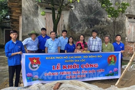 Huyện đoàn Gia Lộc khởi công xây dựng "mái ấm đội viên" thứ 6 