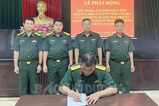 Bộ Chỉ huy quân sự tỉnh Hải Dương thi đua cao điểm thực hiện nhiệm vụ diễn tập khu vực phòng thủ tỉnh