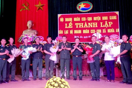 Tất cả các huyện, thị xã, thành phố có Câu lạc bộ Doanh nhân cựu chiến binh, cựu quân nhân cấp xã