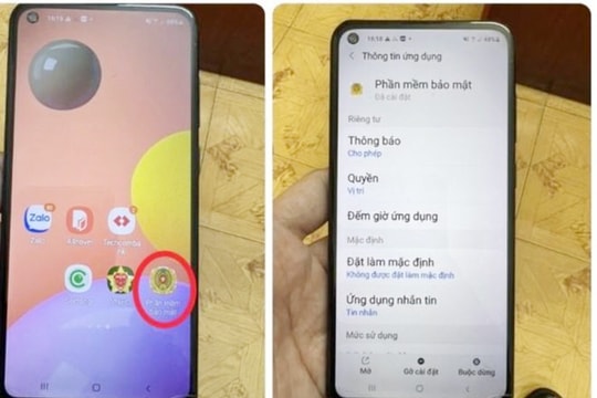 Mất 400 triệu đồng vì bị lừa cài ứng dụng giả mạo Bộ Công an trên điện thoại