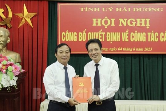 [Audio] Đồng chí Phạm Mạnh Hùng giữ chức Phó Trưởng Ban Thường trực Ban Tổ chức Tỉnh ủy Hải Dương