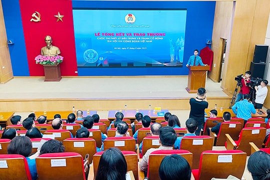 2 tác giả Hải Dương đoạt giải Cuộc thi Thiết kế biểu trưng và tranh cổ động Công đoàn Việt Nam