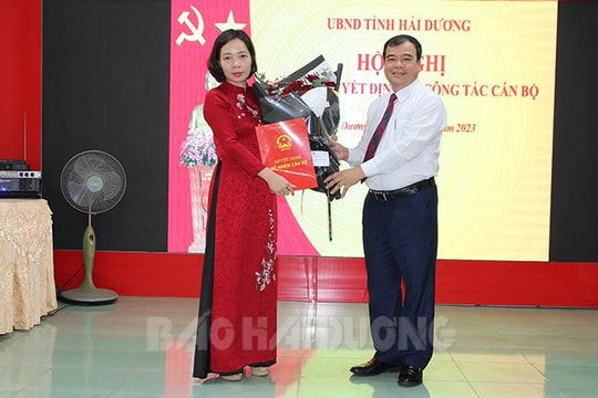 Đồng chí Sái Thị Yến giữ chức Giám đốc Sở Nội vụ tỉnh Hải Dương