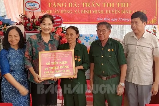 Hội Nạn nhân chất độc da cam/dioxin huyện Bình Giang hỗ trợ hội viên xây nhà