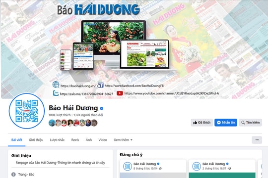 Fanpage Báo Hải Dương đạt mốc 100.000 người thích