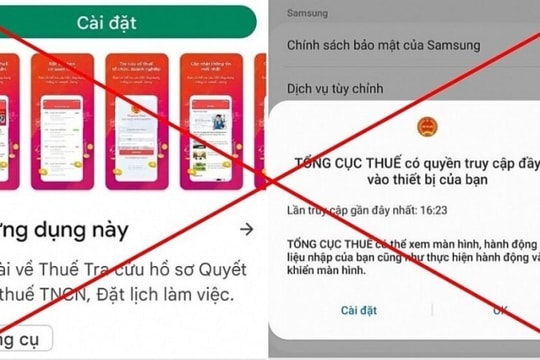 Cài đặt app giả mạo Tổng cục thuế, một phụ nữ bị mất 240 triệu đồng