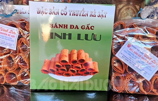 Thơm ngon bánh đa gấc Kẻ Sặt