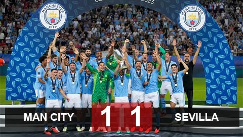 Man City lần đầu giành siêu cup Châu Âu