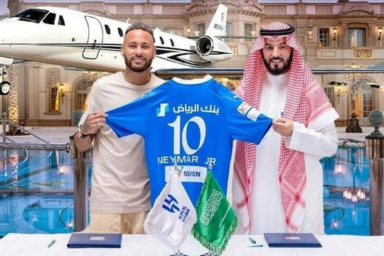 Đội bóng Ả Rập Xê Út vung tiền đón Neymar, lễ ra mắt hoành tráng hơn Ronaldo