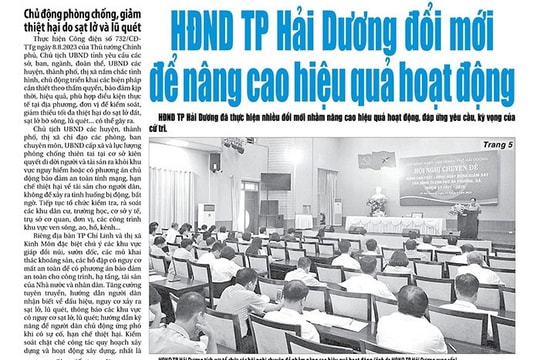 Xem gì trên báo Hải Dương ngày 22.8? 