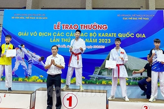 Đội tuyển karate Hải Dương giành 1 huy chương vàng Giải vô địch các câu lạc bộ quốc gia