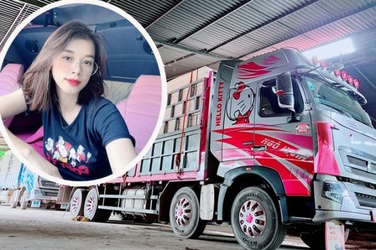 Mỹ nhân Thái Nguyên nặng 36kg lái xe tải nặng 30 tấn, được dân mạng gọi là "bóng hồng container" 