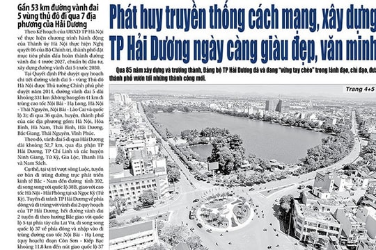 Xem gì trên báo Hải Dương ngày 24.8? 