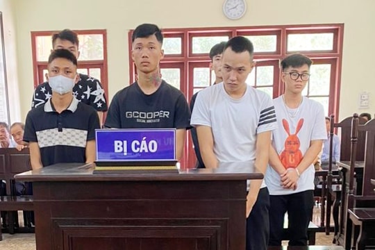 Gây náo loạn nơi công cộng ở Kim Thành, 9 thanh niên lĩnh án