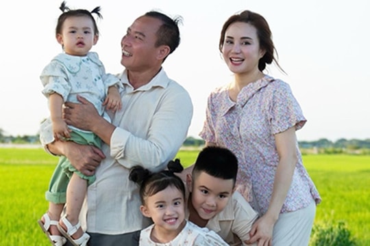Vy Oanh thuyết phục ông xã quay MV tặng các con
