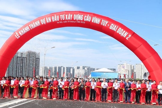 Thủ tướng Chính phủ cắt băng khánh thành Cầu Vĩnh Tuy giai đoạn 2