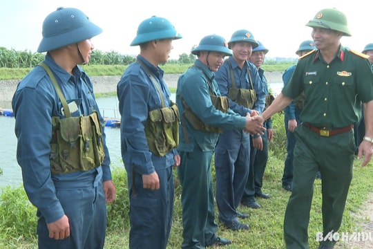 Động viên cán bộ, chiến sĩ thực hiện nhiệm vụ diễn tập khu vực phòng thủ tỉnh Hải Dương