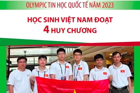 4 học sinh Việt Nam đoạt huy chương tại Olympic tin học quốc tế