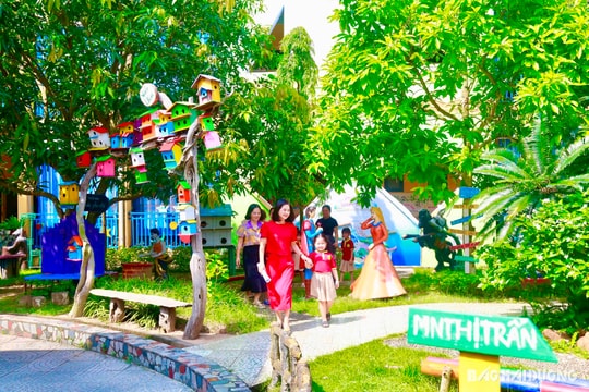 Không gian xanh ở Trường Mầm non thị trấn Gia Lộc