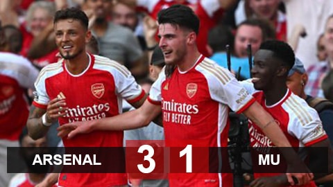Arsenal 3-1 MU: Rice ghi bàn, Pháo thủ ngược dòng thắng Quỷ đỏ